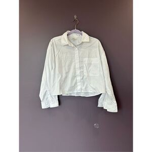 Madewell Crisp White Cropped Button Down Shirt
